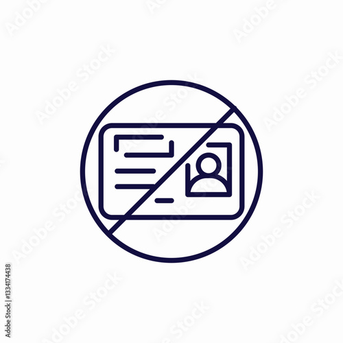 identity remove icon sign vector