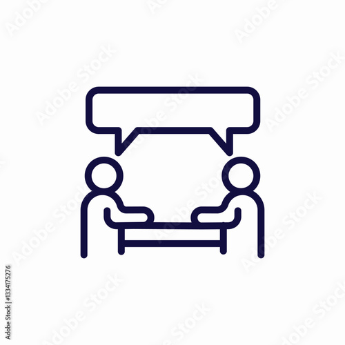 mutual conversation icon sign vector