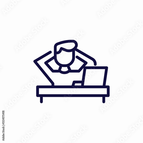 office relax icon sign vector