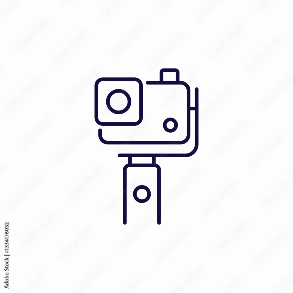 Fototapeta premium sports camera icon sign vector