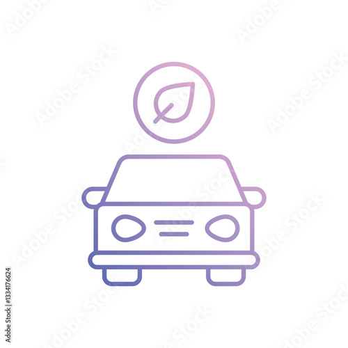 Eco Car vector icon