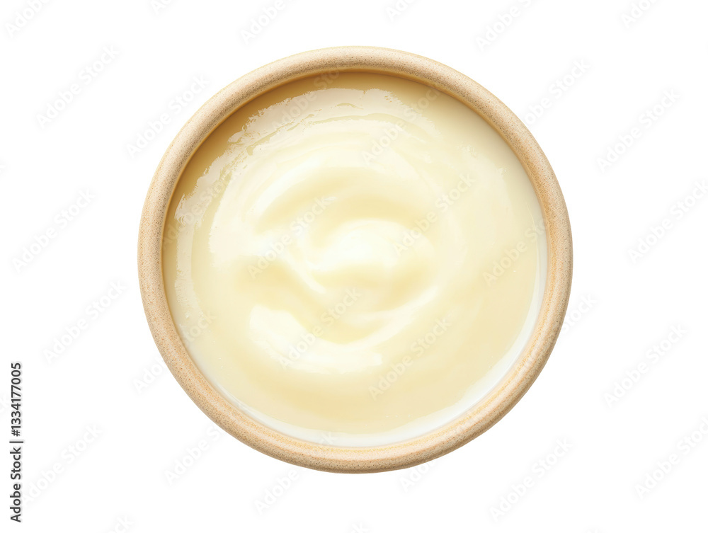 Isolated Bowl of Sour Cream Sauce Isolated Bowl of Sour Cream Sauce