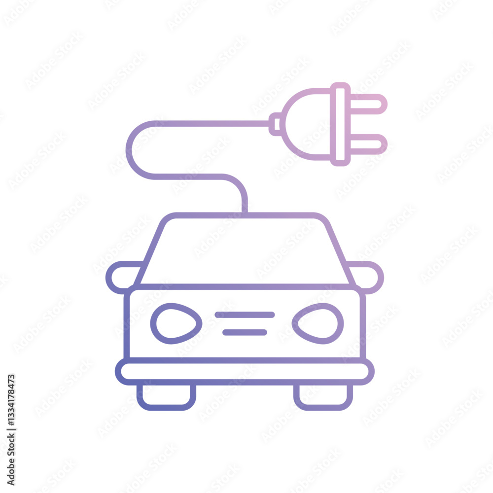 Electric Car vector icon Electric Car vector icon