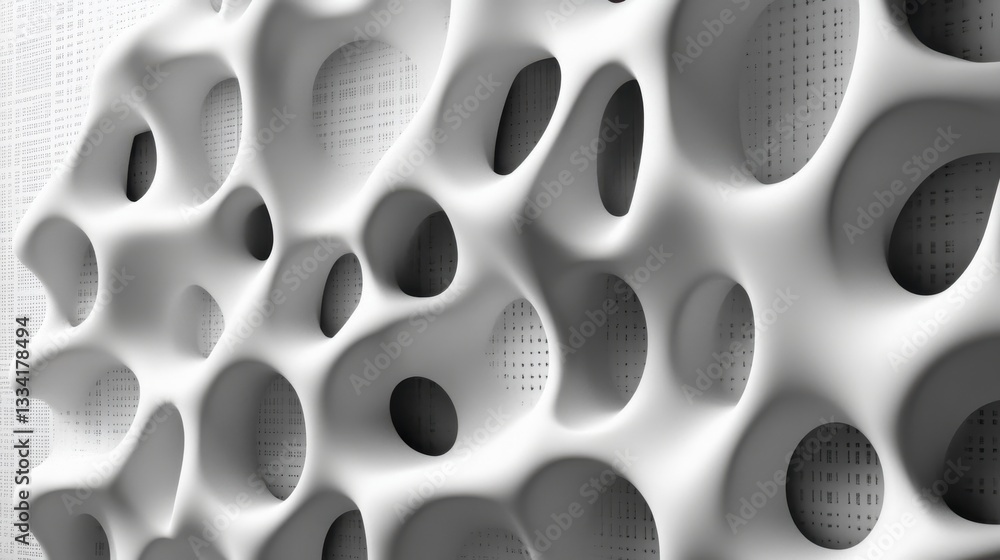 Abstract White Wall Texture with Unique Pattern and Holes Design Abstract White Wall Texture with Unique Pattern and Holes Design