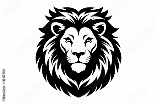 Wallpaper Mural  lion head icon line art silhouette vector illustration Torontodigital.ca