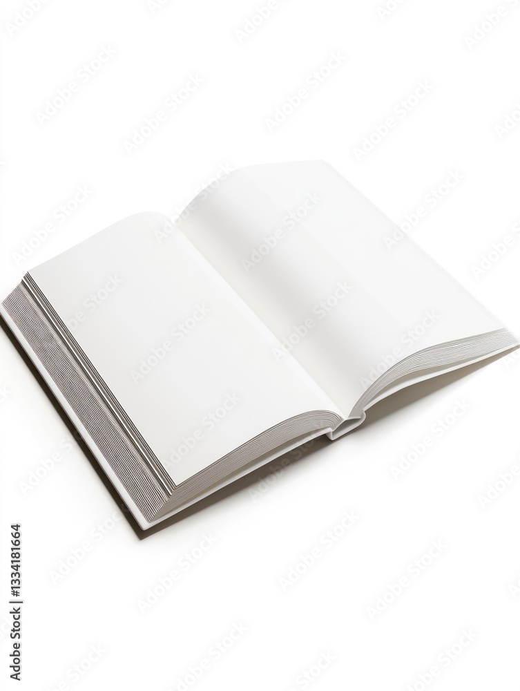 Open Book with Blank Pages Ready for Writing and Creative Projects Open Book with Blank Pages Ready for Writing and Creative Projects