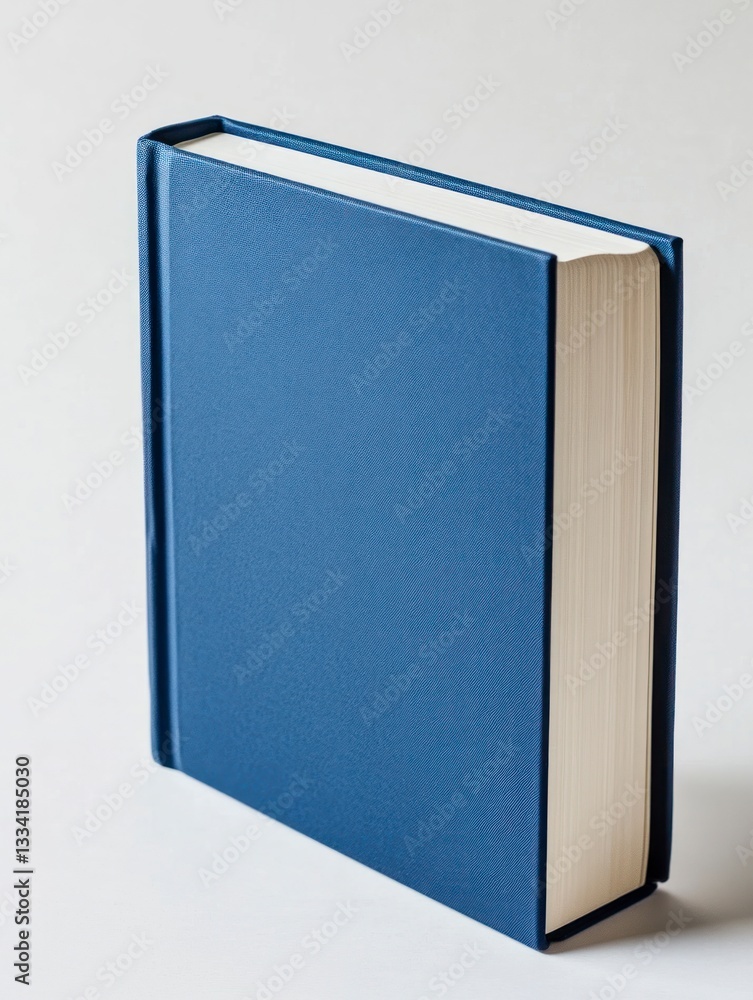 Standing Blue Book with Blank Cover for Study and Reading Standing Blue Book with Blank Cover for Study and Reading