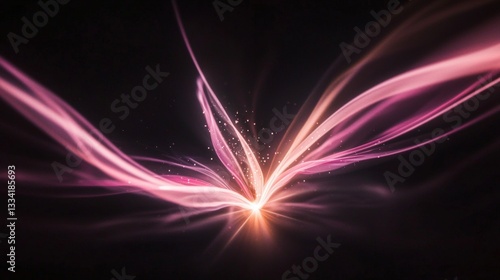 Abstract Purple Light Burst  Energy  Flow  Sparkle  Design