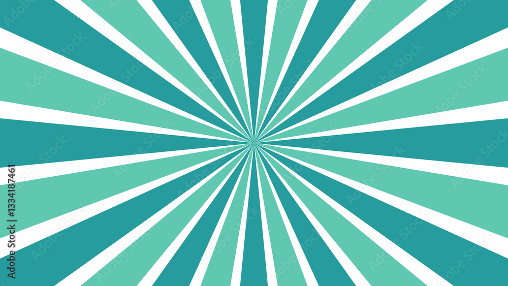 Sunburst green and white rays vector background, abstract retro design, repeating geometric pattern for print or wallpaper Sunburst green and white rays vector background, abstract retro design, repeating geometric pattern for print or wallpaper