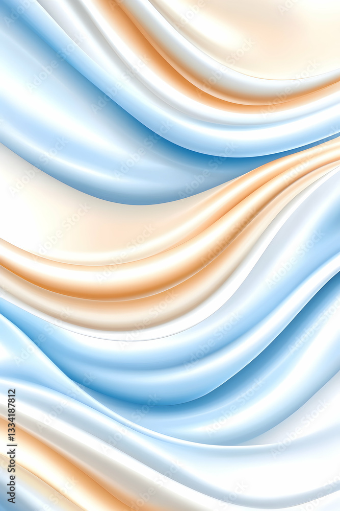 Fototapeta premium Abstract swirling pastel fabric waves