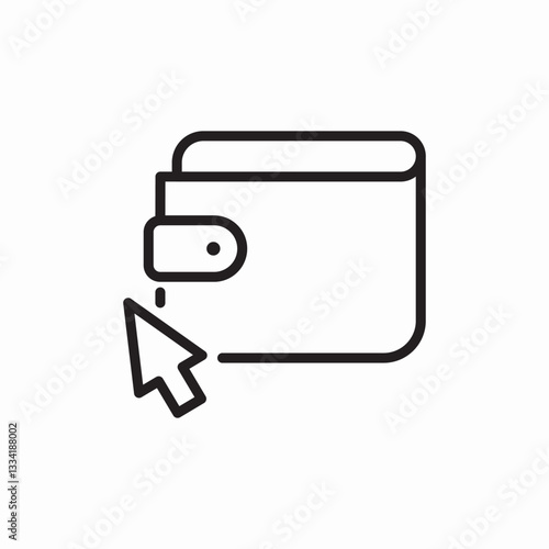 digital wallet navigation icon sign vector
