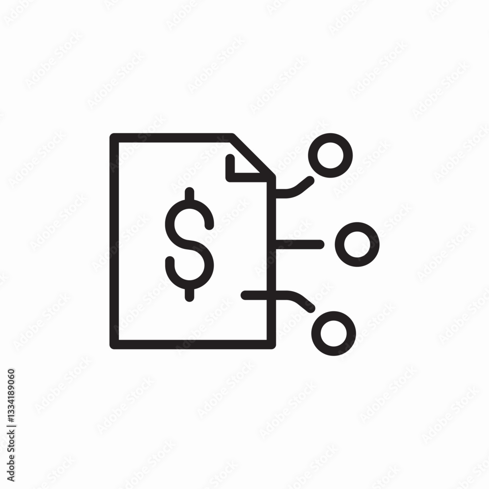 financial document tech icon sign vector financial document tech icon sign vector