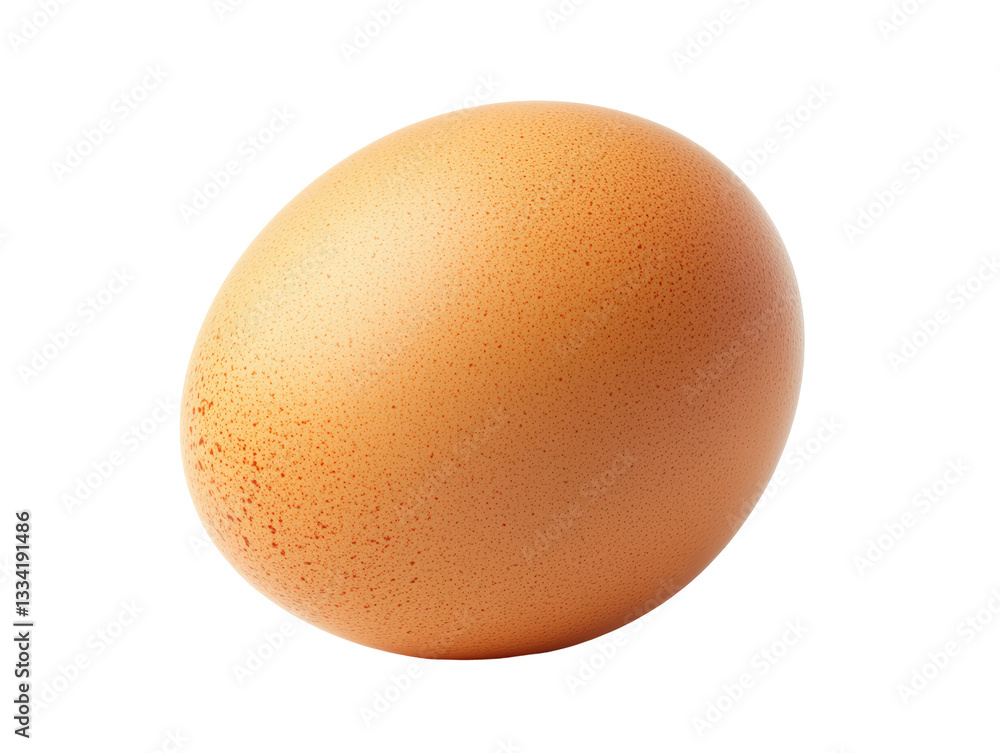 Isolated Whole Brown Chicken Egg with Speckled Shell Isolated Whole Brown Chicken Egg with Speckled Shell