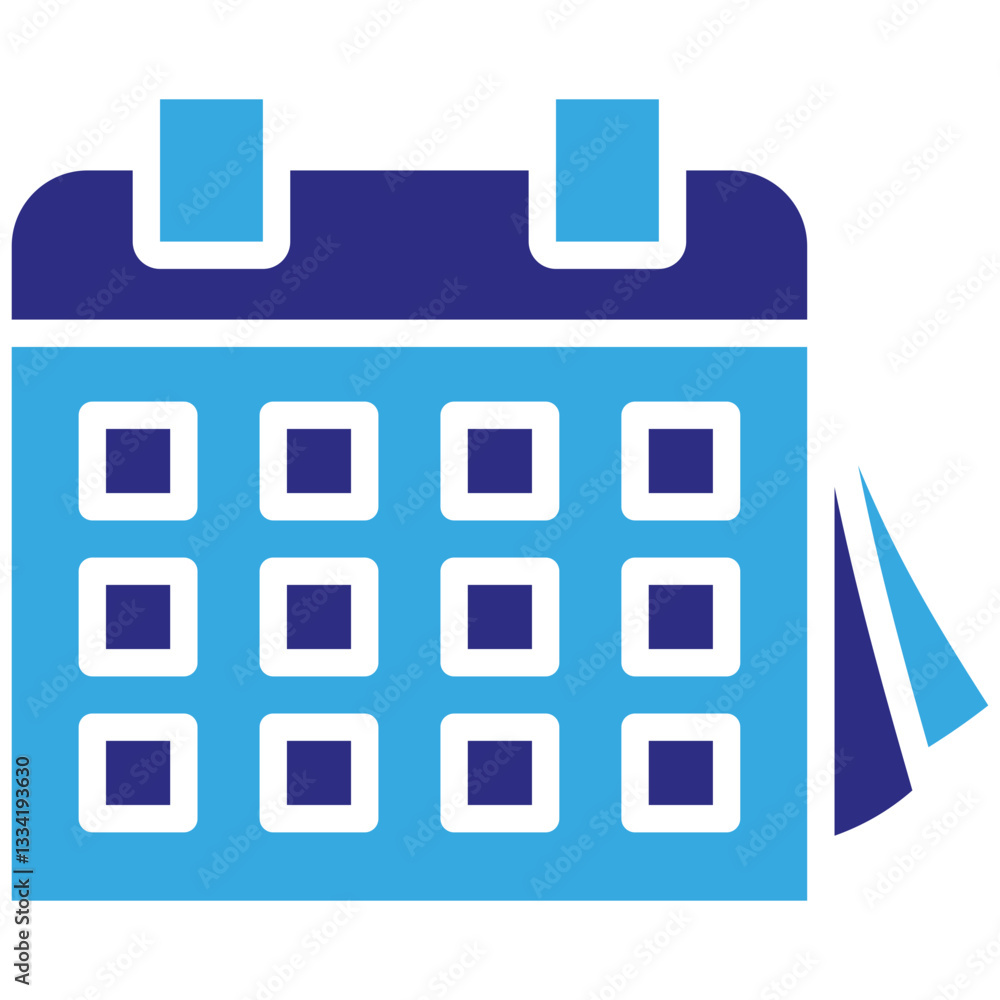 Calendar icon in Glyph Dual Color Style. Simple Vector Design. Simple Vector Glyph Icon Calendar icon in Glyph Dual Color Style. Simple Vector Design. Simple Vector Glyph Icon