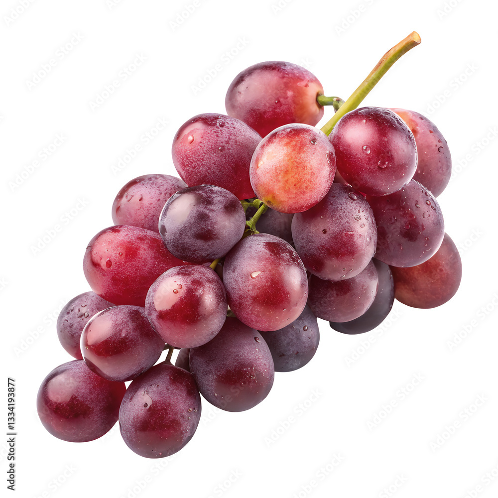Red grapes isolated on a white background Red grapes isolated on a white background