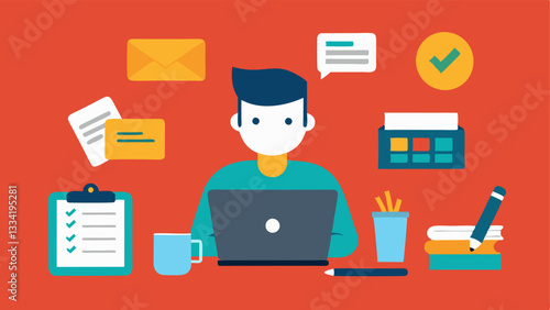 Expense Tracking An illustration of a table filled with various expenses e.g. laptop office supplies with a freelancer jotting down notes into a ledger or app showing proactive