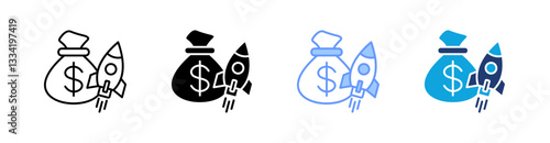 Performance Multistyle Icon Set Vector 