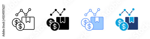 Sales Multistyle Icon Set Vector 