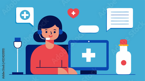 Emergency Telemedicine A healthcare professional in an emergency room setting on a video call with a patient who is receiving urgent advice emphasizing quick response.