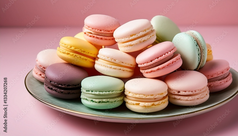 Obraz premium macaroons on a wooden table