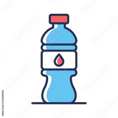 A captivating outline style icon of water bottle