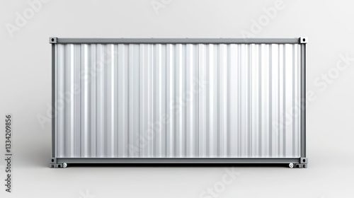 Wallpaper Mural Metallic Cargo Container: Industrial Storage Unit Torontodigital.ca