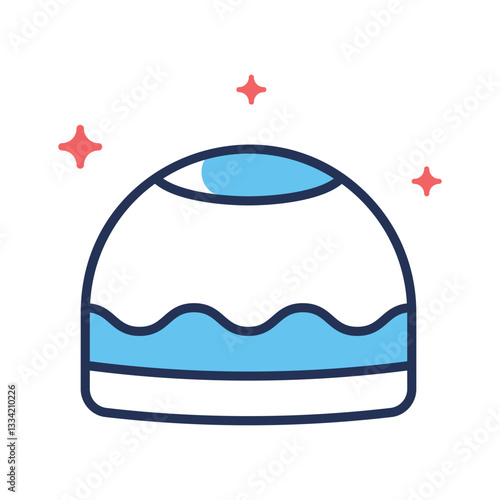 A well designed line icon of muslim cap for prayer