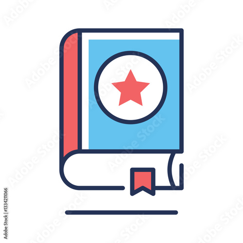 Get this amazing line style icon of religious book
