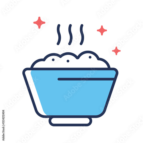 Grab this handy outline icon depicting hot food for fasting