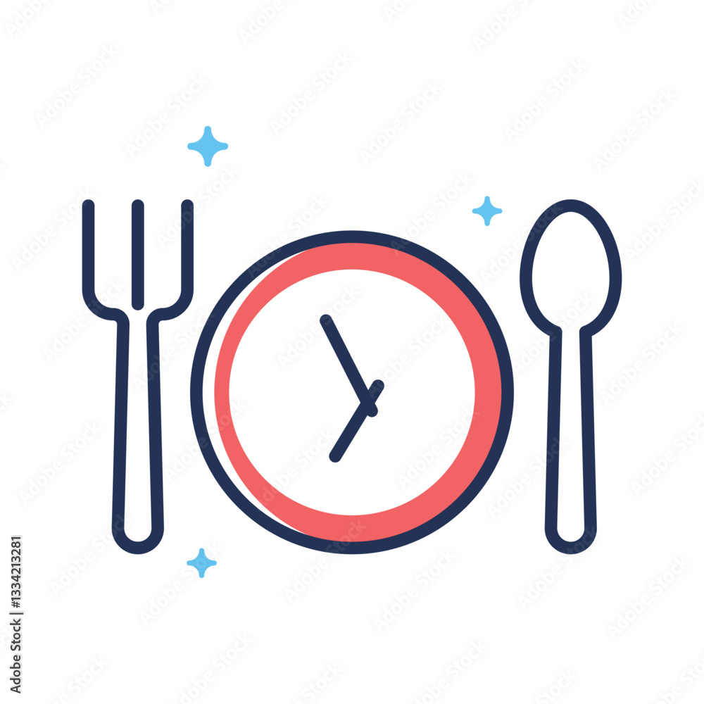Fototapeta premium A handy linear style icon depicting iftar time