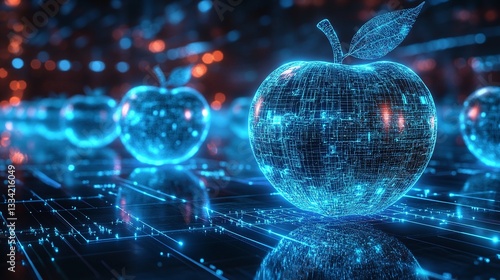 genetically modified, hydroponic grown, 3D printed apple
