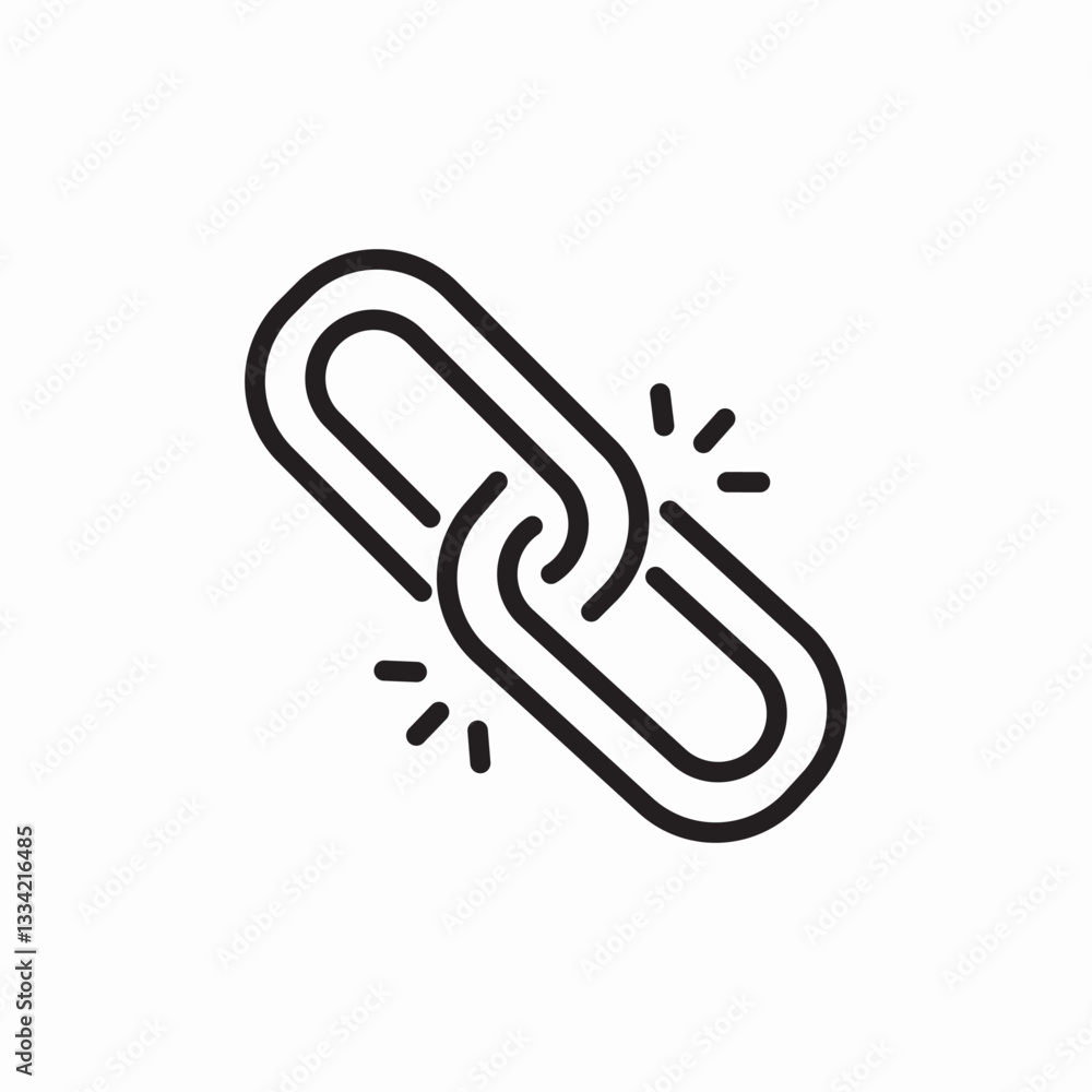 chain link icon sign vector chain link icon sign vector