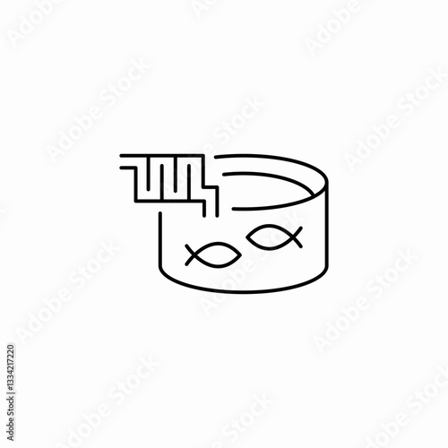 fish food icon sign vector