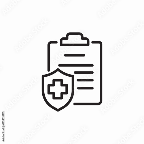 health document icon sign vector