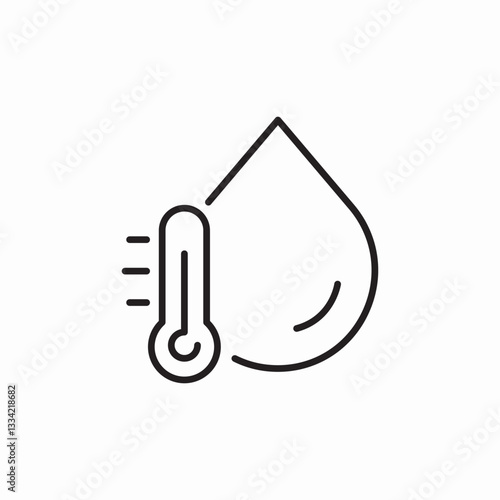 humid weather icon sign vector