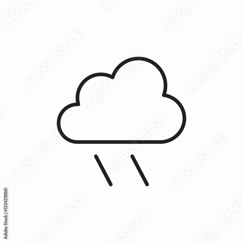 light rain icon sign vector