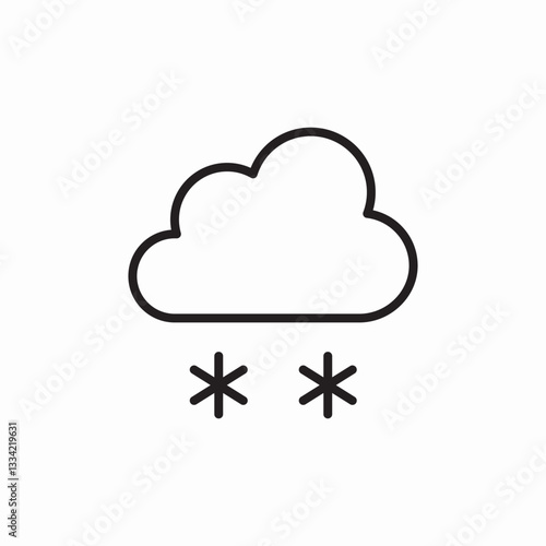light snow weather icon sign vector