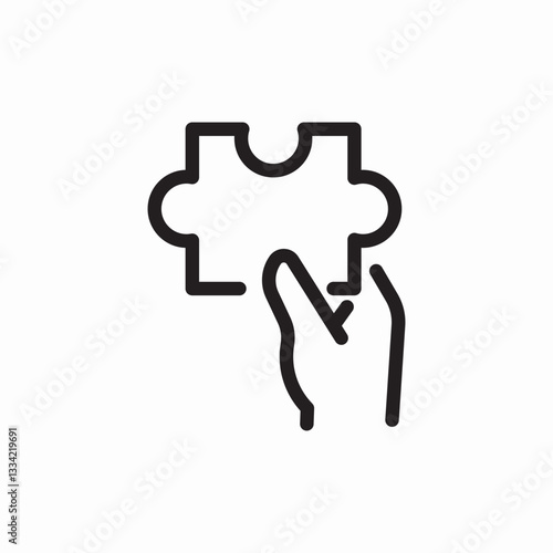 puzzle piece icon sign vector