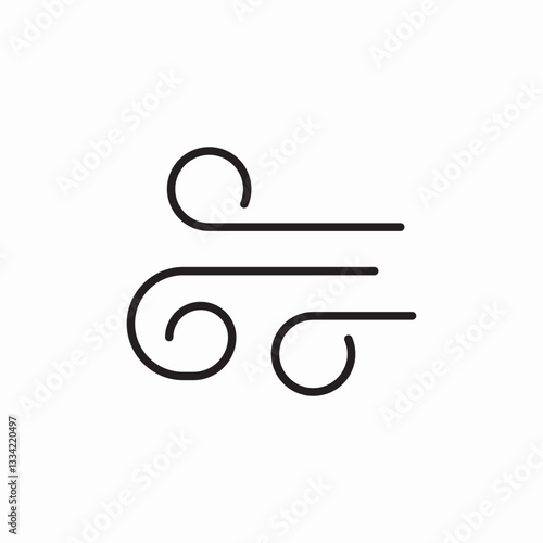 windy weather icon sign vector
