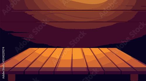 traced vector background of wooden floor