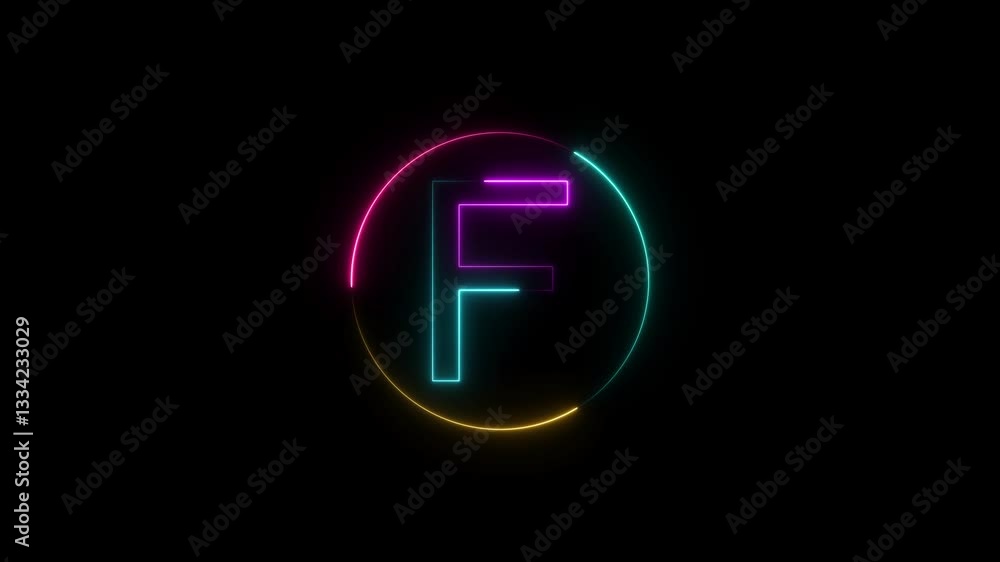 A dynamic neon circles and A dynamic neon circles and