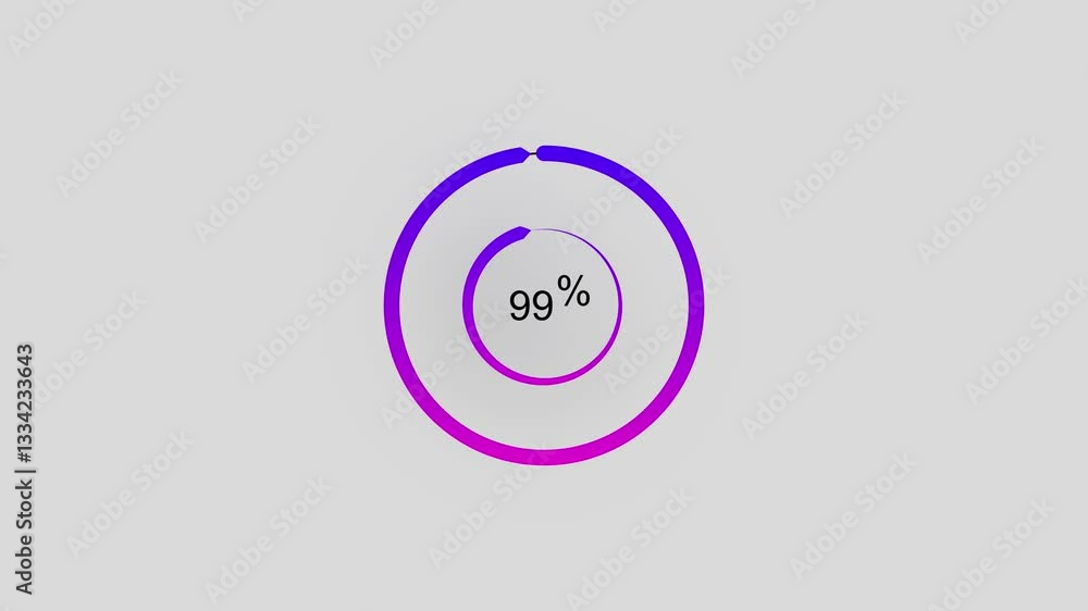 A dynamic purple and blue circle loading animation, an a black background, a bright reaction is loading from 1% to 99% A dynamic purple and blue circle loading animation, an a black background, a bright reaction is loading from 1% to 99%