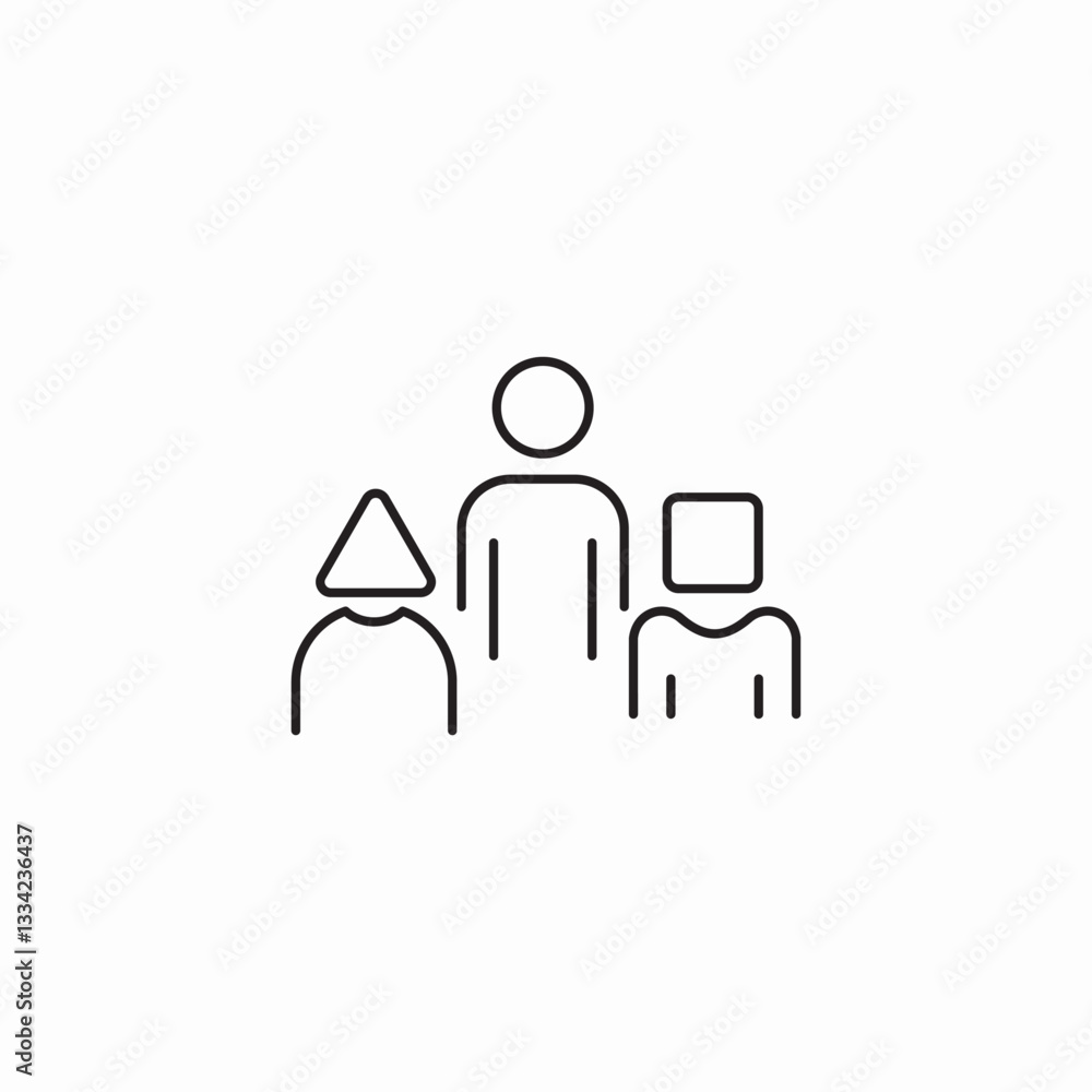 diverse group production icon sign vector diverse group production icon sign vector