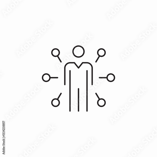 personal business network icon sign vector