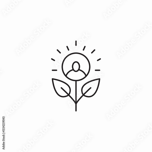 personal growth icon sign vector