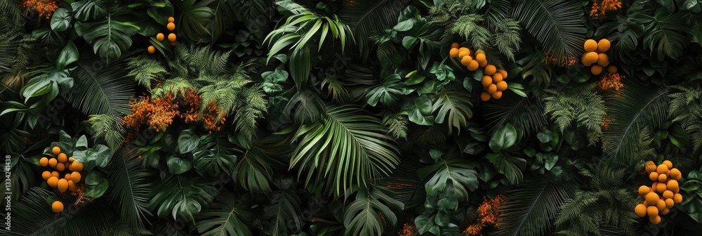 Lush Tropical Paradise: A Vibrant Tapestry of Greenery and Citrus Lush Tropical Paradise: A Vibrant Tapestry of Greenery and Citrus