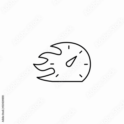 fire fast rush icon sign vector