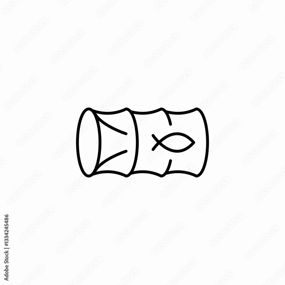 fishing trap cylinder icon sign vector fishing trap cylinder icon sign vector