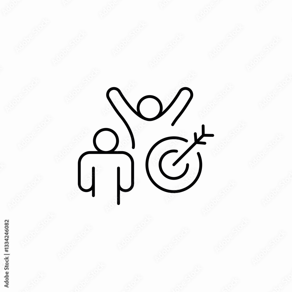 target achievement icon sign vector target achievement icon sign vector