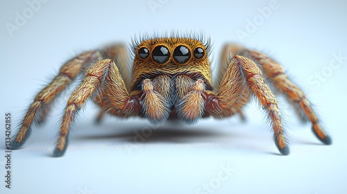 Wallpaper Mural A detailed close-up of a vibrant jumping spider. Its intricate details and bright colors are captivating. Adorable Baby Hobo Spider Torontodigital.ca